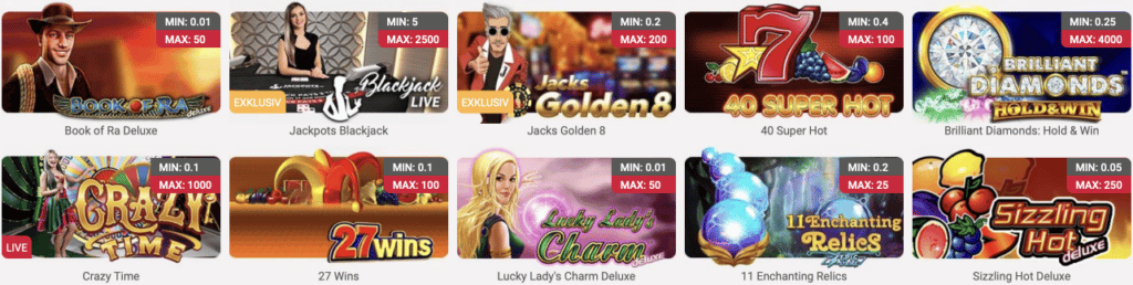 Spiele Angebote Jackpots Casino