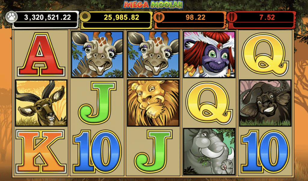 Mega Moolah Slot Interface