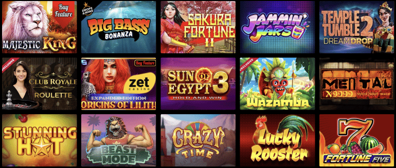 Spiele Angebote ZetCasino