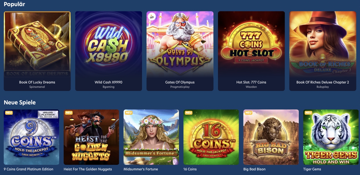 Lucky Dreams Casino Spielangebote