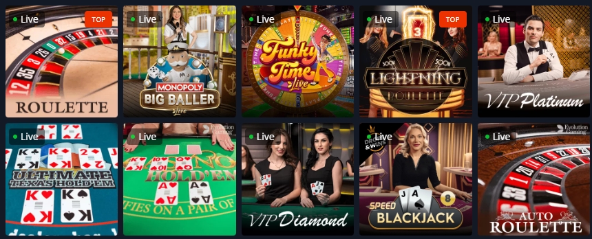 Live-Kasino im Golden Star