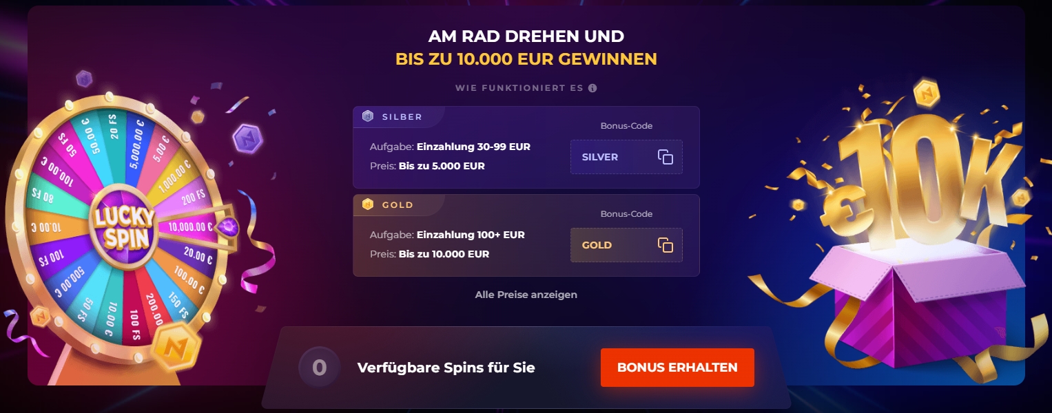 Lucky Spin bei N1 Casino