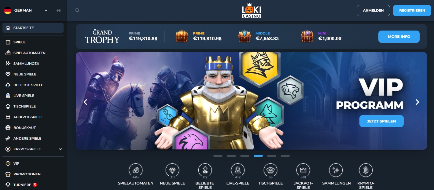 Loki Casino Startseite