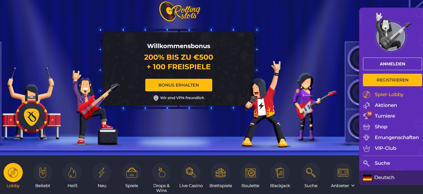 Rolling Slots Casino Startseite