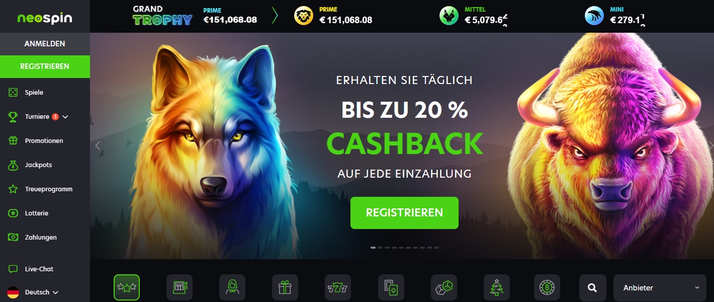 neospin Casino Startseite